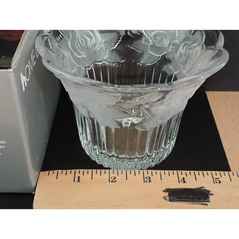 Home Beautiful Rose Pearls Glass Potpourri Holder Vase Centerpiece Made in Japan - Picture 11 of 16